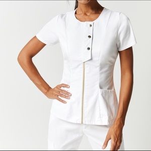 Jaanuu White Scrub Top